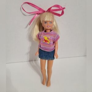 Barbie little sister Stacie Disney Winnie Pooh Flashlight Fun Doll 1997